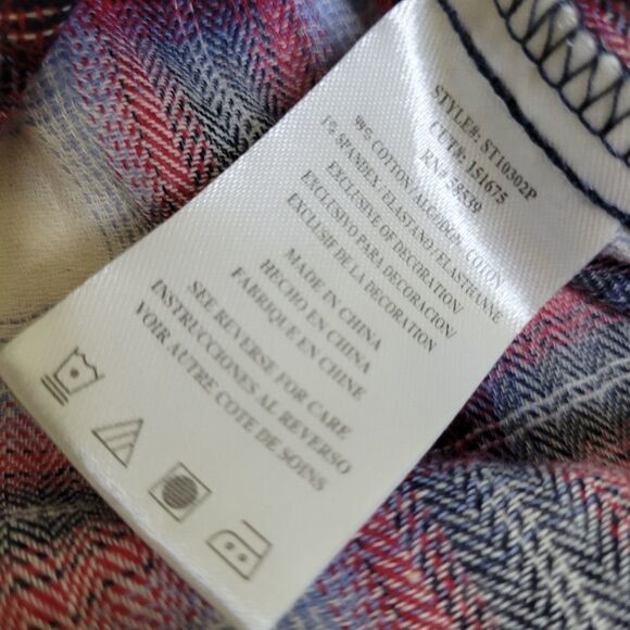 NEW P L KUT FROM THE KLOTH plaid ROLL Tab long sleeve shirt petite large NWT - Picture 6 of 10